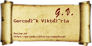 Gercsák Viktória névjegykártya